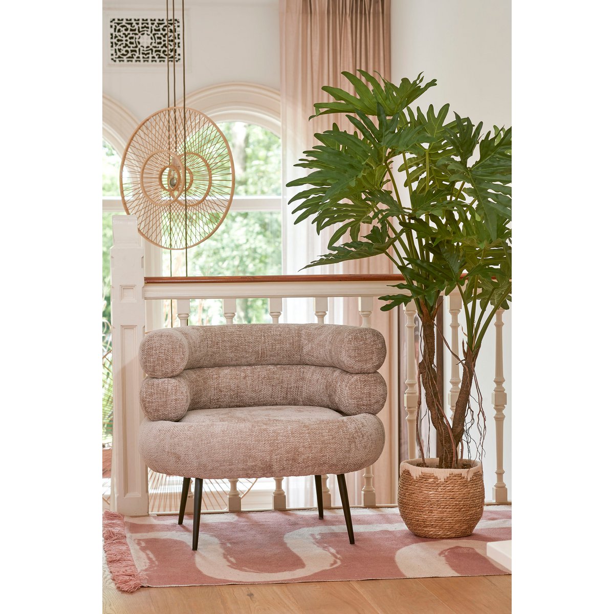 Philodendron Kunstpflanze - H140 x Ø110 cm - Grün