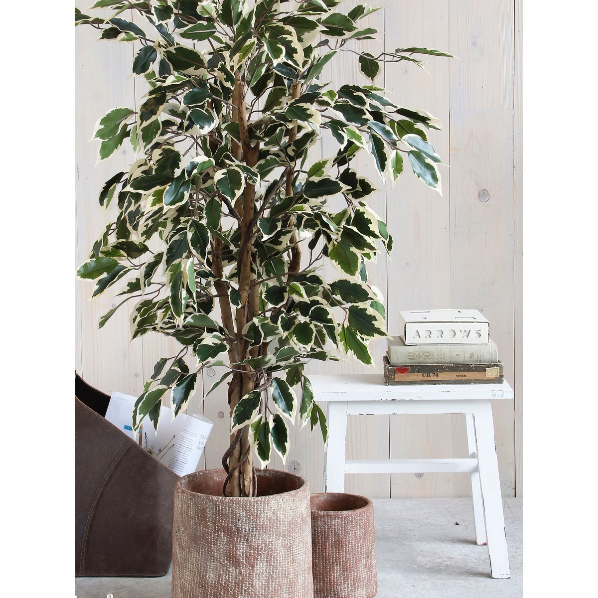 Künstliche Ficus-Pflanze – H110 x Ø70 cm – grün bunt