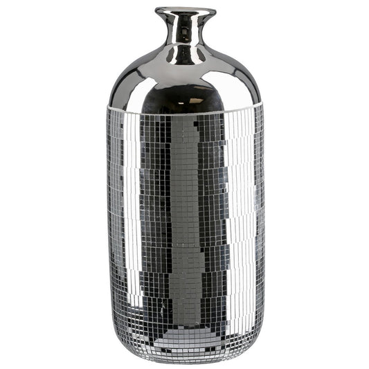 Kragenvase Disco, silberfarben H.35,5 cm