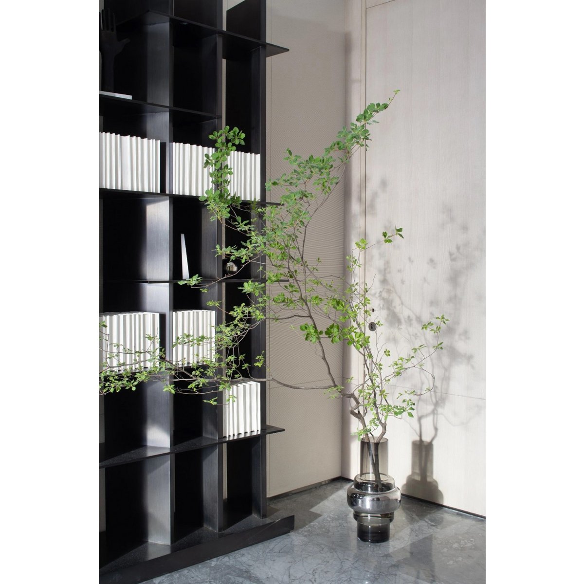 Dicke Glasvase im Retro-Stil XXL, Serie: TYLER 46GR, 9 mm dickes Luxusglas