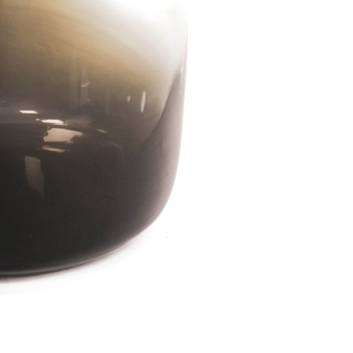 Vase - Glas - Dipdye - Klar/Braun - 18x25cm