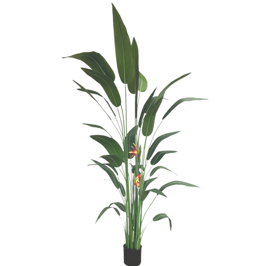 Künstliche Strelitzia-Pflanze mit Blüte, 210 cm