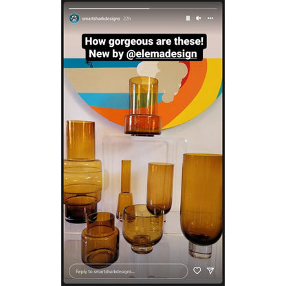 Dicke Glasvase im Retro-Stil XXL, Serie: TYLER 46AM, 9 mm dicke Glasluxus-Edition