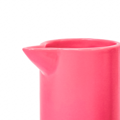 Vase - Krug - Keramik - Neonrosa - 17,5x17,5x27,5cm