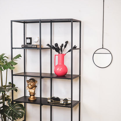 Vase - Krug - Keramik - Neonrosa - 17,5x17,5x27,5cm