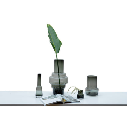 Dicke Glasvase im Retro-Stil XXL, Serie: TYLER 46GR, 9 mm dickes Luxusglas