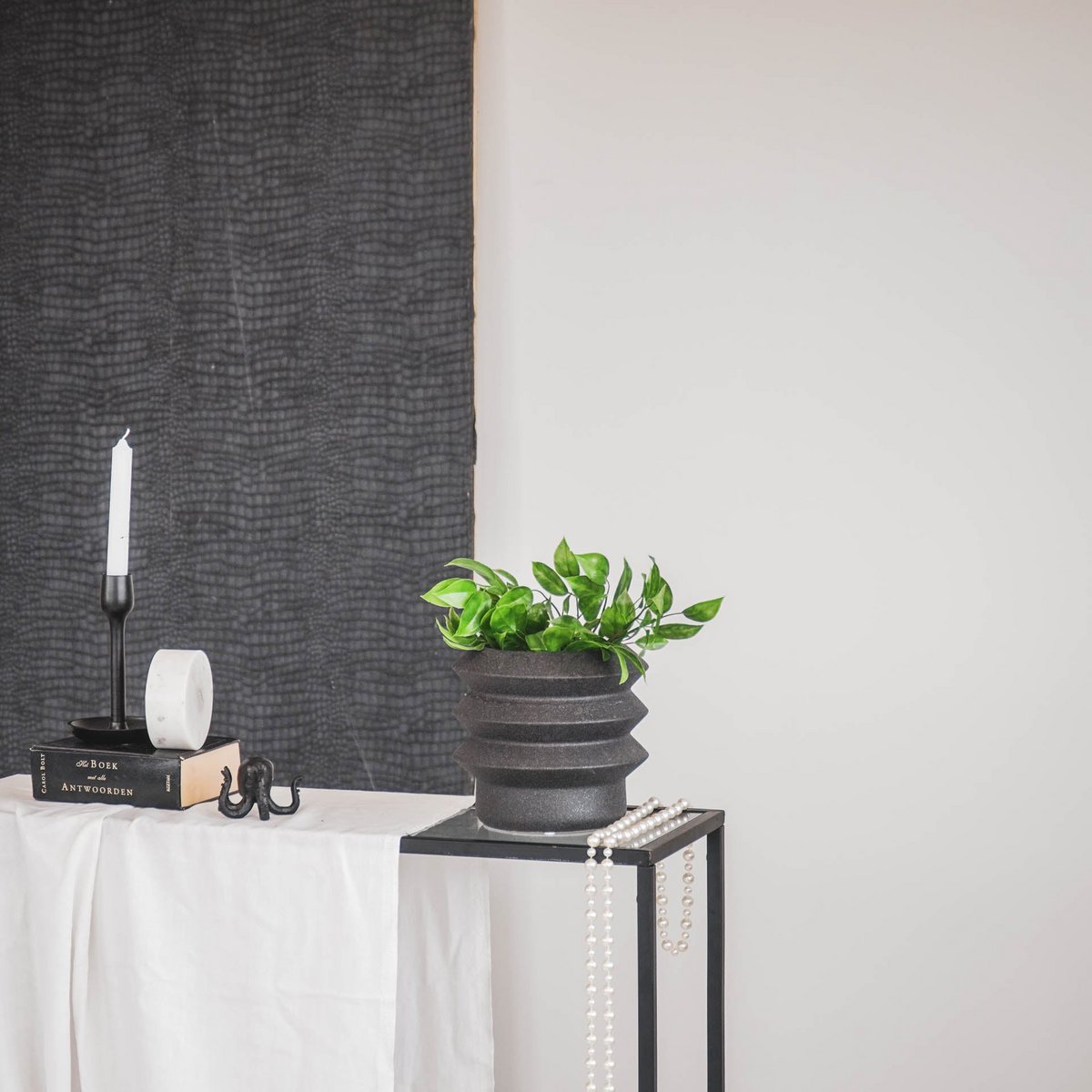 Topf - Bio - Keramik - Schwarz - 19x19x17cm