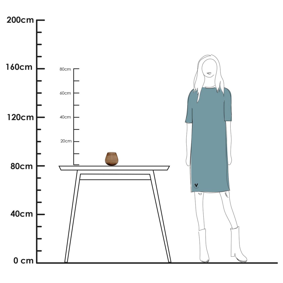 Tasman XS taupe Ø12,5 x H11,5 cm - 2 Stück