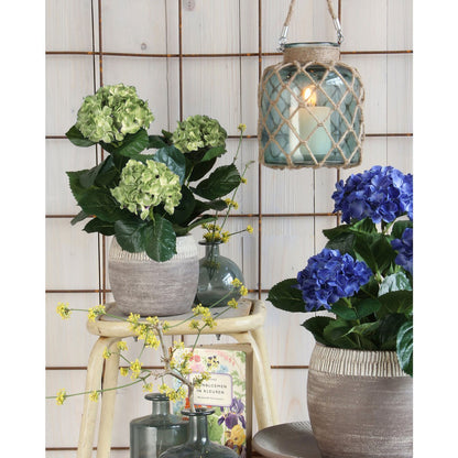 Künstliche Hortensienpflanze im Blumentopf Stan – H45 x Ø45 cm – Grün