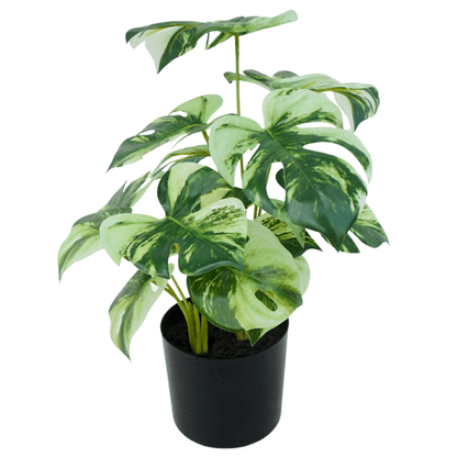 3 Stk. Monstera Kunstpflanze 40cm