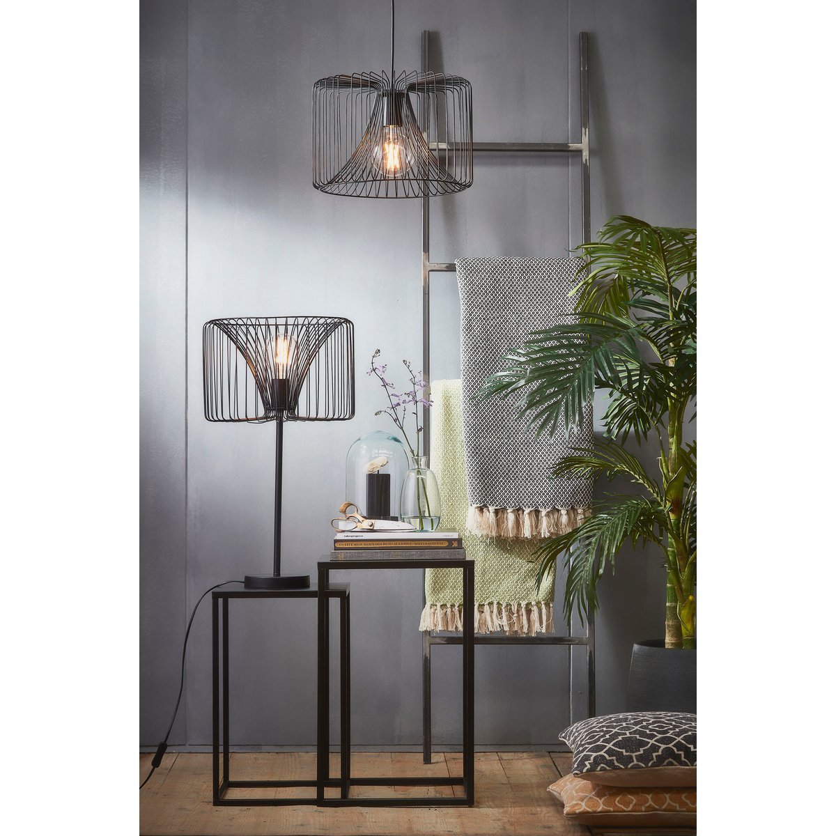 Areca-Palme Kunstpflanze - H150 x Ø100 cm - grün