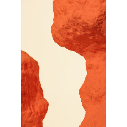 Keramikvase m. Rock-Look in trendigem Orange CHU32OR