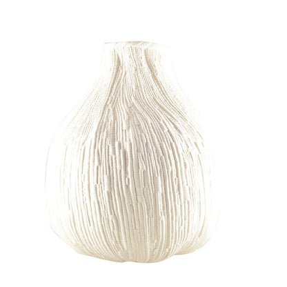 VASE ROND BLANC CREMEUX GRAND MODELE 29X29X32CM