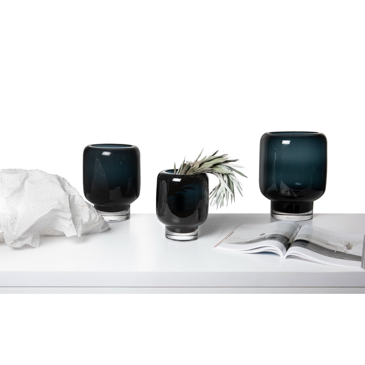 Vase moderner Klassiker aus dickem, reinem Qualitätsglas,Serie: ZADAR