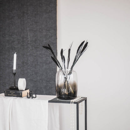 Vase - Glas - Dipdye - Klar/Braun - 18x25cm