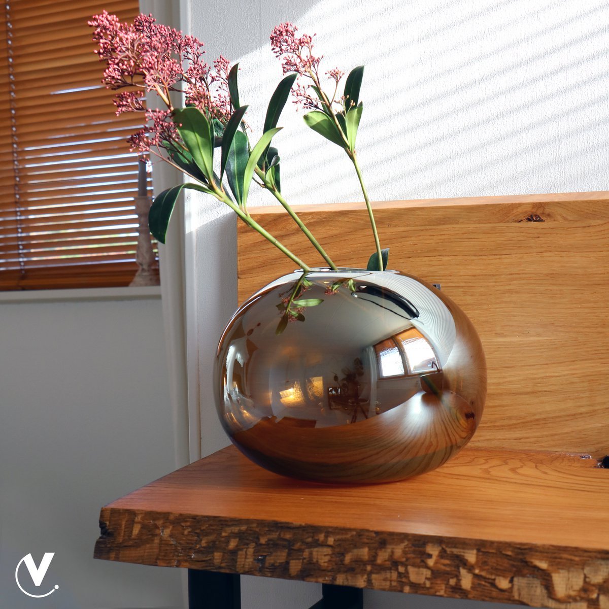 Brenno Glanztaupe Ø23 x H18 cm