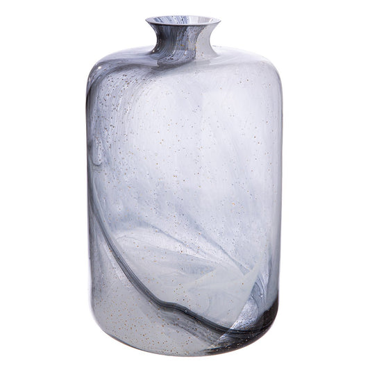 Kragenvase Fumo, schwarz; weiß H.32 cm