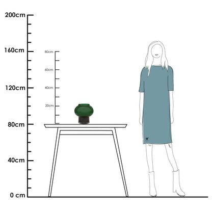 Drino S dunkelgrün Ø20 x H20,5 cm