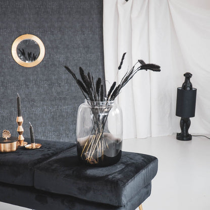 Vase - Glas - Dipdye - Klar/Braun - 25x35cm