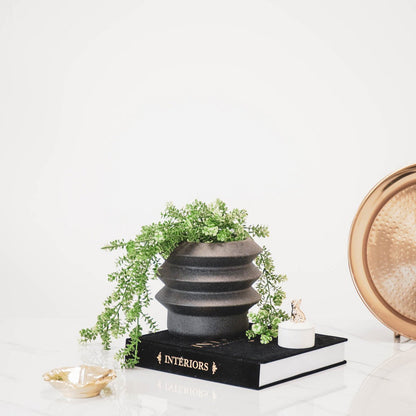 Topf - Bio - Keramik - Schwarz - 19x19x17cm