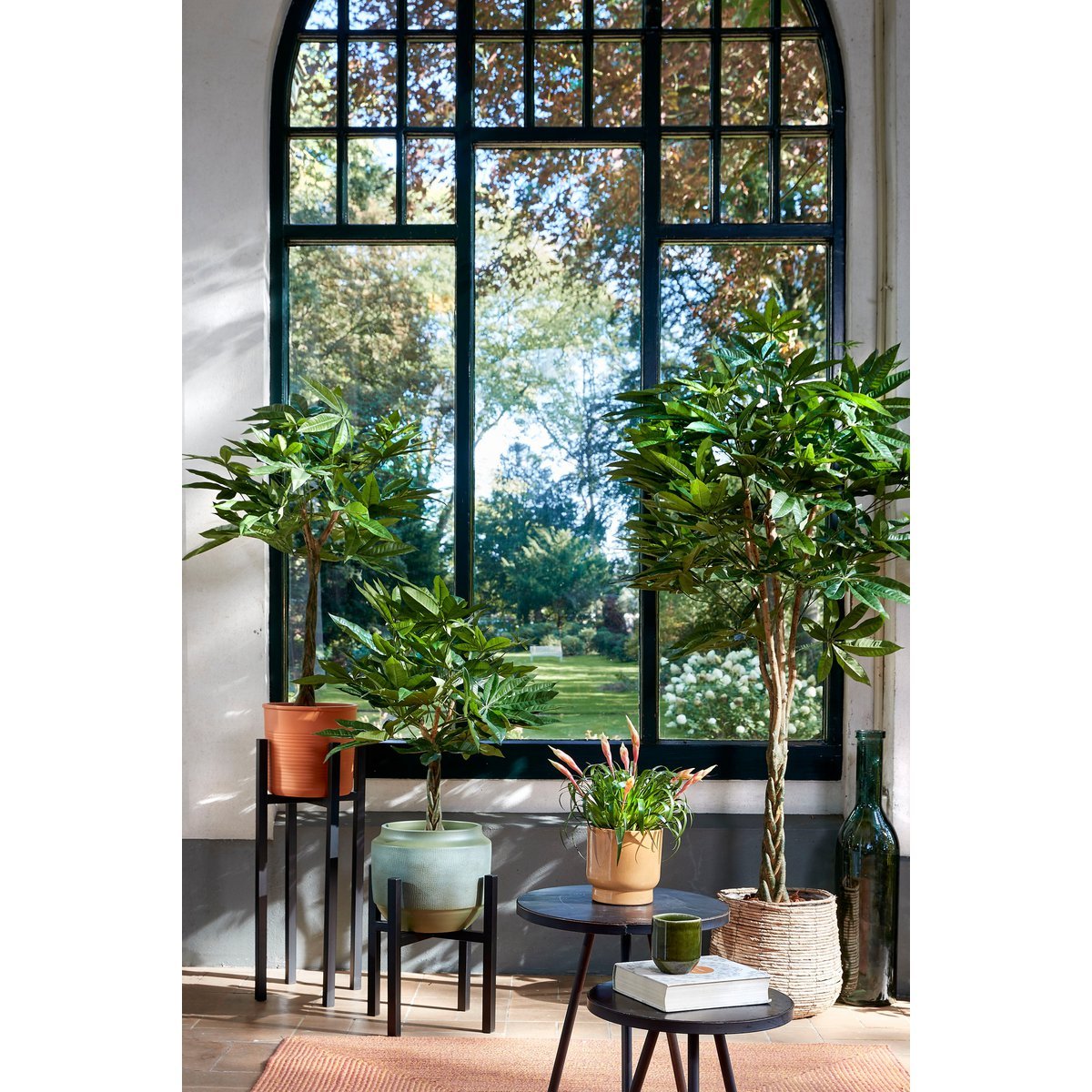 Kunstpflanze Pachira - H80 x Ø60 cm - Grün