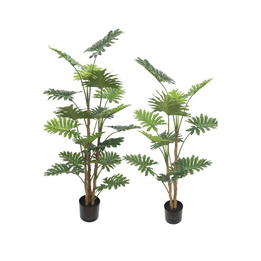 2 Stk. Kunstpflanze Philodendron (160 & 130 cm)