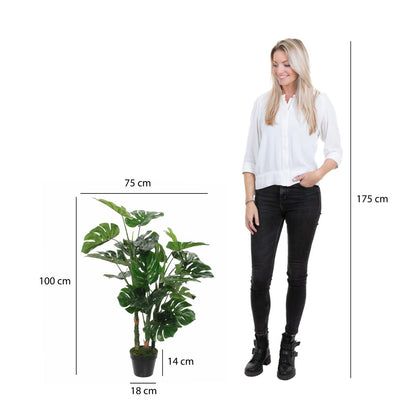 Künstliche Pflanze Monstera – H100 x Ø75 cm – Grün