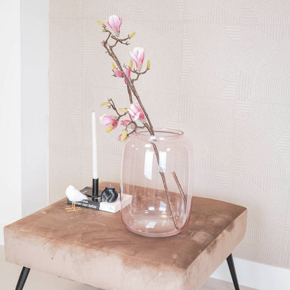 Vase - Groß - Glas - Rosa - 25x35cm