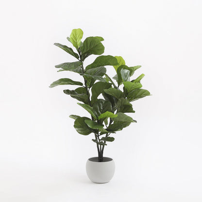 Kunstpflanze Ficus Lyrata - H120 x Ø60 cm - Grün