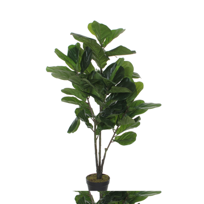 Kunstpflanze Ficus Lyrata - H120 x Ø60 cm - Grün